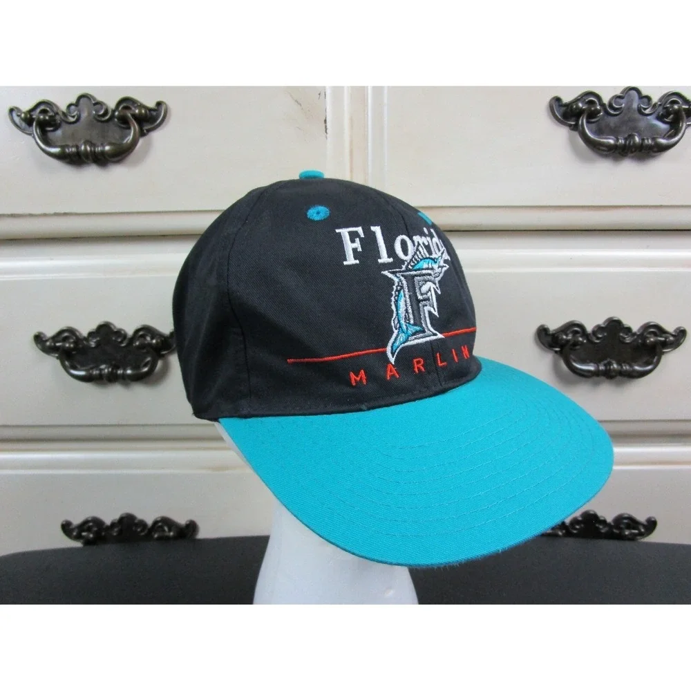 Vintage‎ 1990's Florida Marlins NWT Twins Enterprise Snapback Hat Cap Deadstock